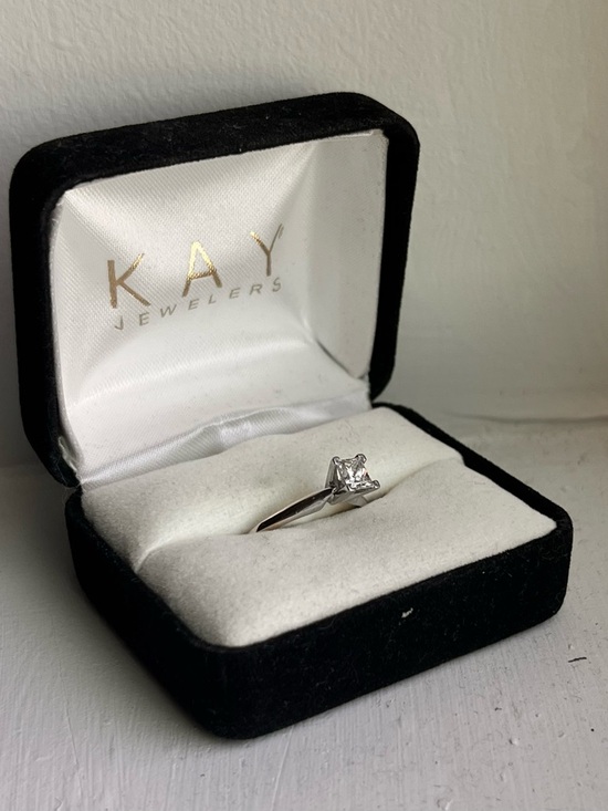 Kay Jewelers Jewelry - Kay Jewelers Silver Solitaire Ring with Clear Stone